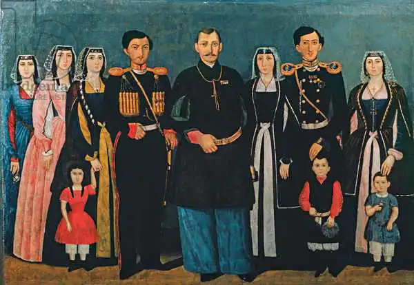 Iranian school (15th century): N.E. Mukhran-Batoni with family