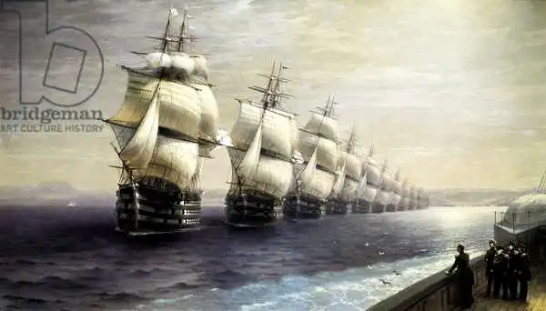 Aivazovsky, Ivan K.: Parade of the Black Sea Fleet in 1849