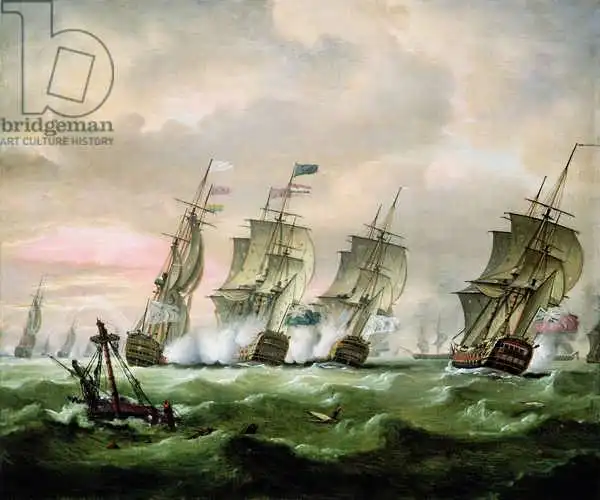 Luny, Thomas: Admiral Sir Edward Hawke defeating Admiral M. de Conflans in the Bay of Biscay