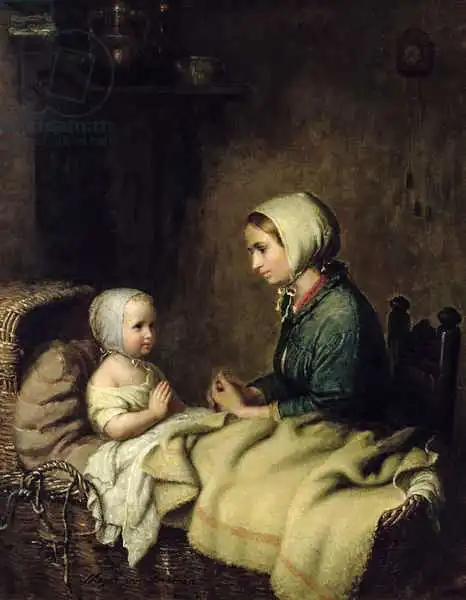 Meyer von Bremen, Johann Georg: Little Girl Saying Her Prayers in Bed