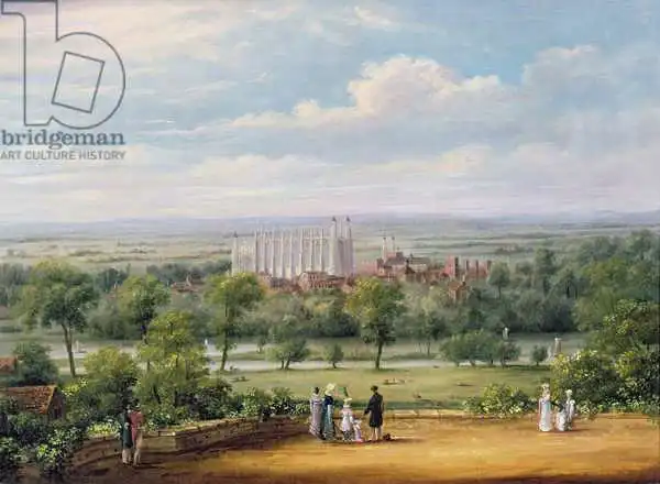 Harraden, Richard Bankes: Eton College from the terrace of Windsor Castle