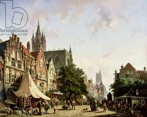 Eversen, Adrianus: Dutch Street Scene