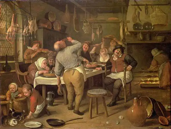 Steen, Jan Havicksz: La grosse cuisine