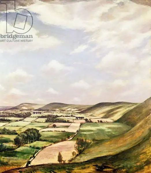 Nevinson, Christopher Richard Wynne: Sussex Landschaft