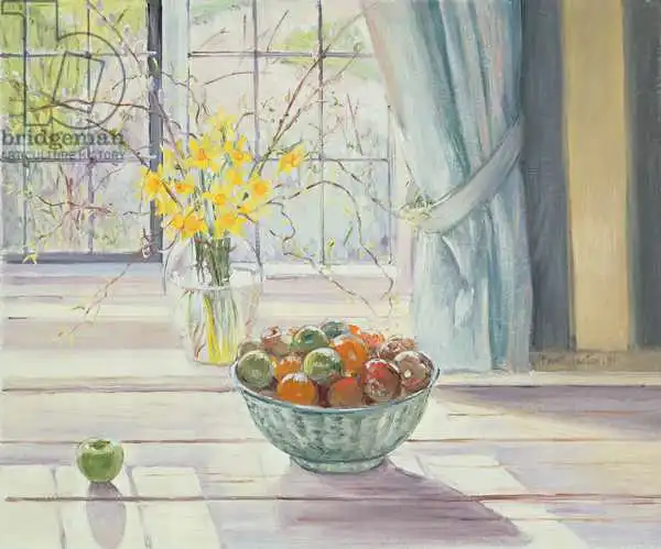 Easton, Timoth: Fruit Bowl with Spring Flowers