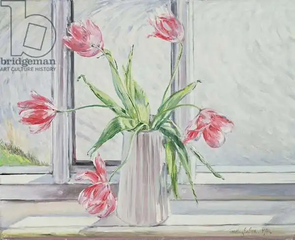 Easton, Timoth: Tulips Against Moving Water