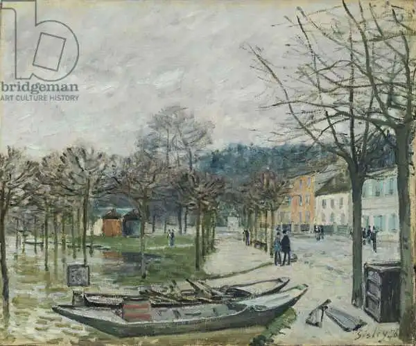Sisley, Alfred: Die Flut am Hafen-Marly