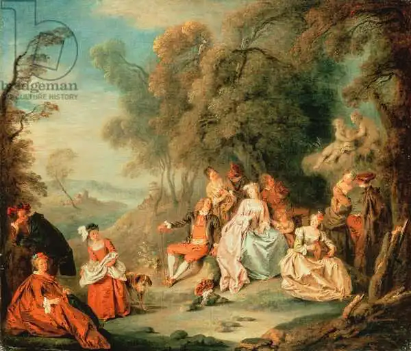 Pater, Jean-Baptiste Joseph: Elegant company in a park