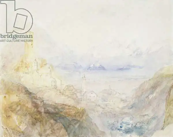 Turner, William: Nr. 0588 Hospenthal, Fall von St. Gothard, Morgen