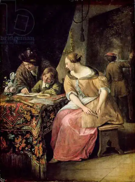 Steen, Jan Havicksz: Interior with a Painter and his Family