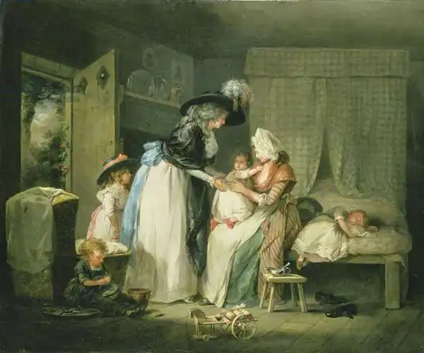 Morland, George: Visit to the child at nurse