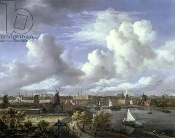 Ruisdael, Jacob: Blick auf den Amstel nach Amsterdam, ca. 1675-70