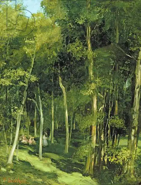 Courbet, Gustave: Beneath the Trees at Port-Berteau: Children Dancing