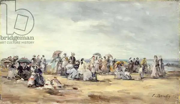 Boudin, Eugene Louis: The Beach at Trouville