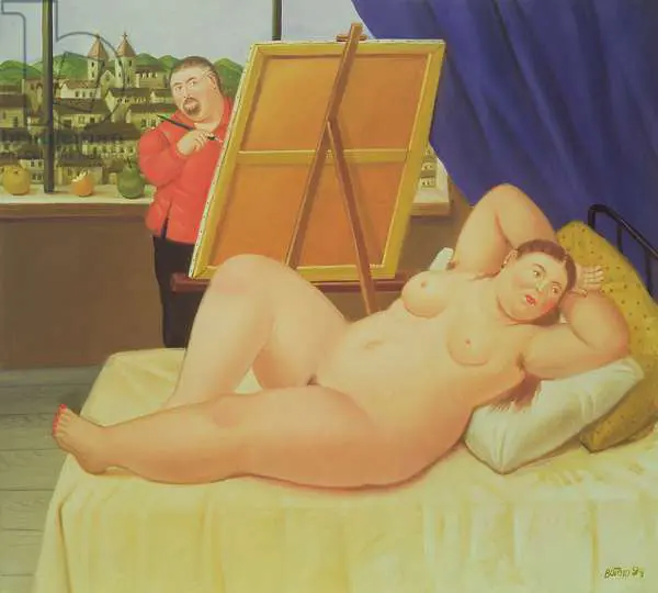 Botero, Fernando: Self Portrait with a Model