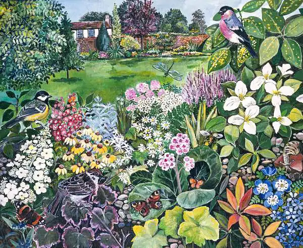Jones, Hilary: The Garden with Birds and Butterflies
