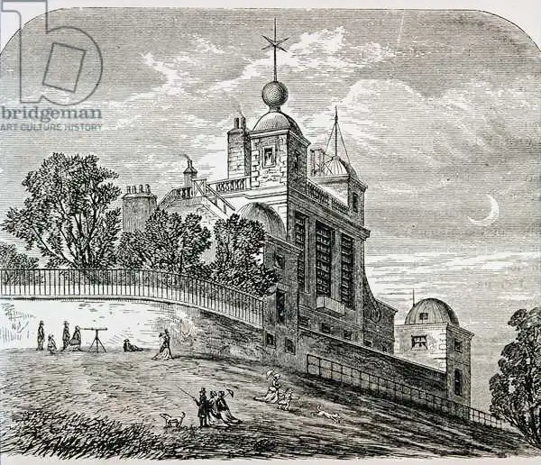 English school (19th century): Greenwich Observatory, England, from 