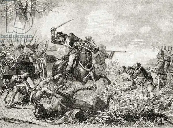 American school (19th century): Arnold at Saratoga, from 