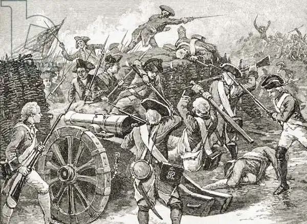 American school (19th century): Capture of a redoubt at Yorktown, 1781, from 