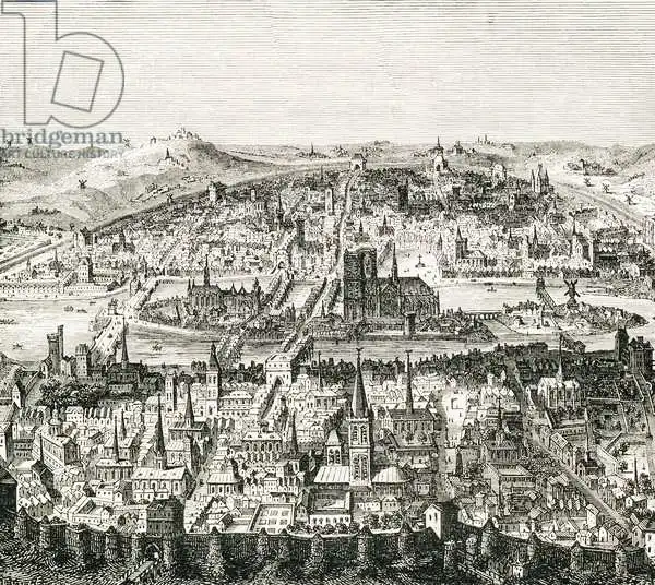 French school (19th century): Paris c.1610, 19th century copy of a 17th century manuscript, from 