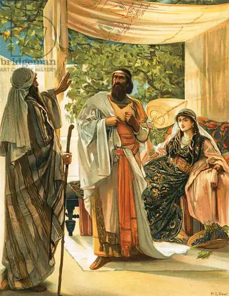 Gow, Mary L.: Elijah rebuking Ahab