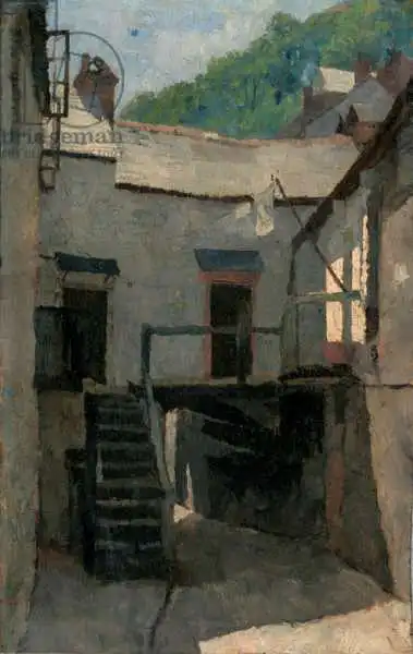 Robinson, Frederick Cayley: Street scene, Cornwall