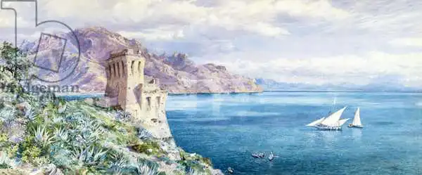 Townsend, Frederick: La Antigua Torre Vigía con vistas a la bahía de Salerno