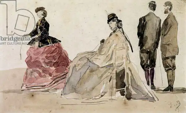 Boudin, Eugene Louis: Crinolines on the Beach