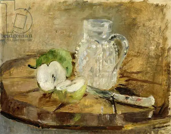 Morisot, Berthe: Still Life with a Cut Apple and a Pitcher