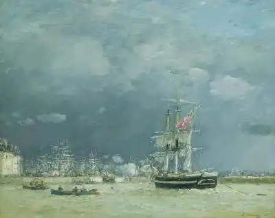 Boudin, Eugene Louis: Serata a Le Havre