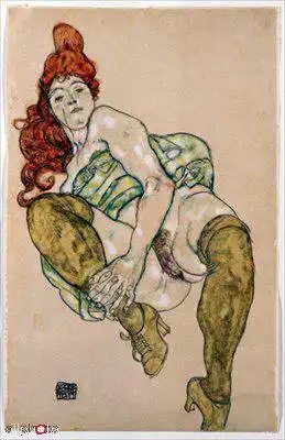 Schiele, Egon: Sitting nude