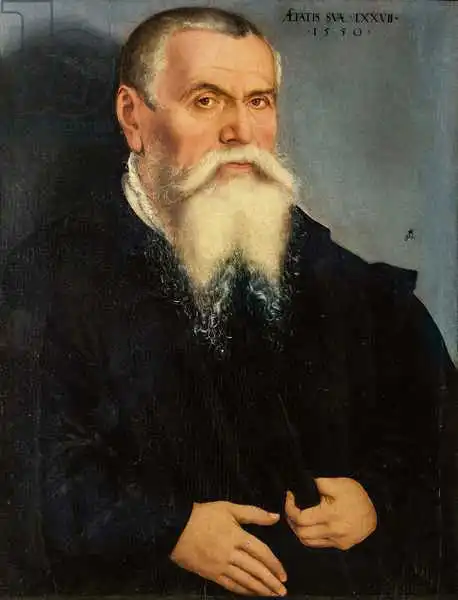 Cranach, Lucas: Ritratto di Lucas Cranach il Vecchio (1472-1553) 1550