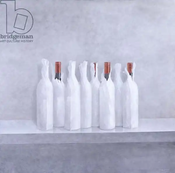 Seligman, Lincol: Botellas envueltas sobre gris