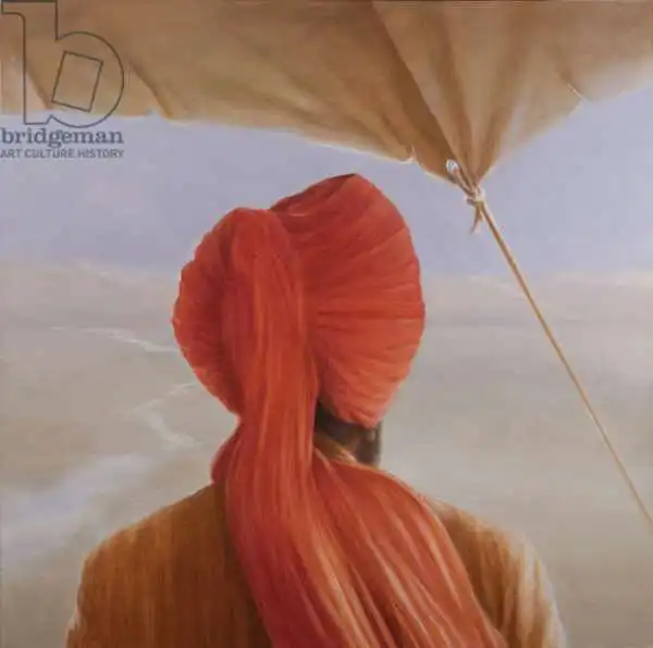 Seligman, Lincol: Turbaned backview with tenting