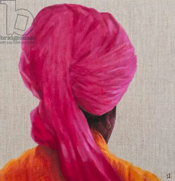 Seligman, Lincol: Pink Turban, Orangenjacke