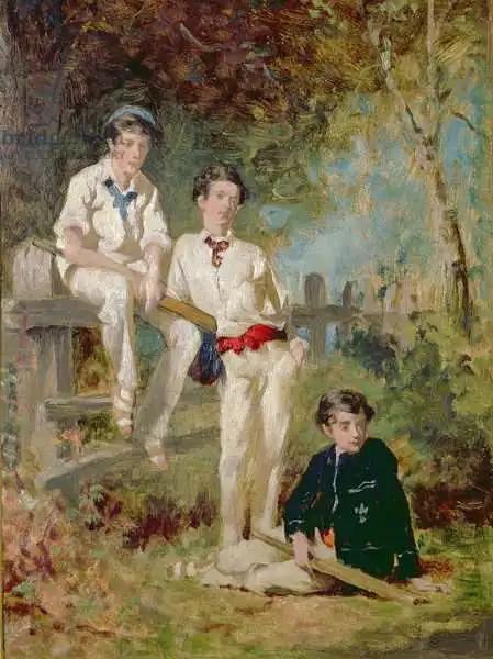 Hicks, Edward: Three Young Cricketers