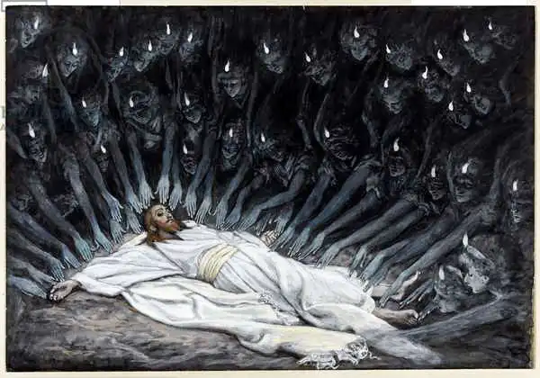 Tissot, James Joseph: Angels Came and Ministered unto Him, illustration for 