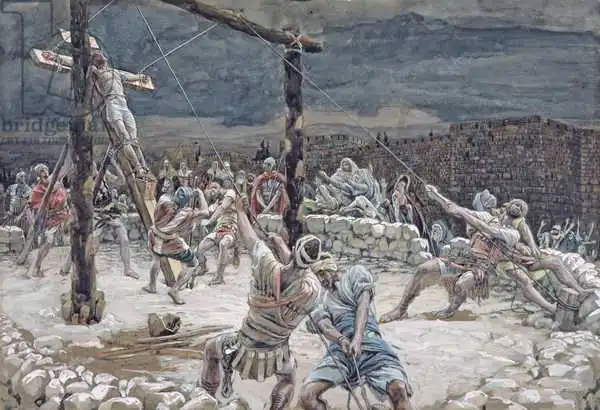 Tissot, James Joseph: The Raising of the Cross, illustration for 