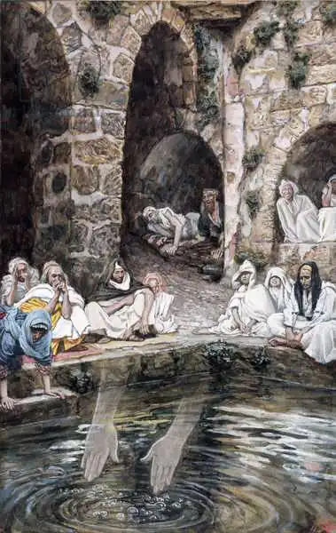 Tissot, James Joseph: Der Pool von Bethesda, Illustration für Das Leben Christi, ca. 1886-94