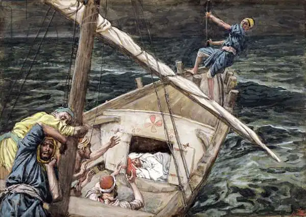 Tissot, James Joseph: Christ Asleep During the Storm, illustration for 