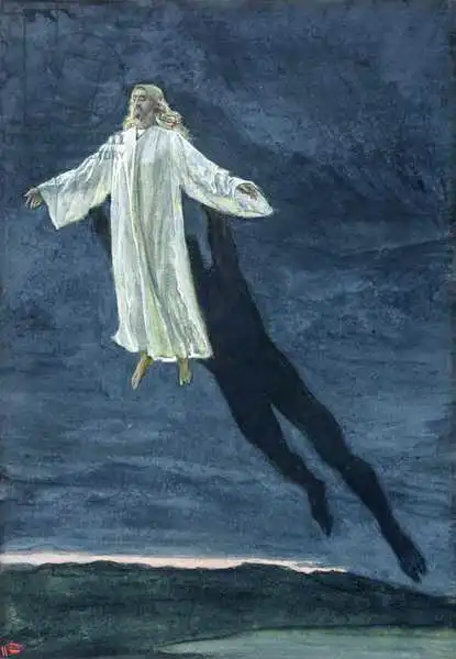Tissot, James Joseph: Christus in einen hohen Berg aufgenommen, Illustration für Das Leben Christi, ca. 1886-94