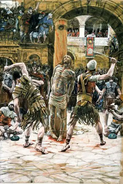 Tissot, James Joseph: Die Geißel, Illustration für Das Leben Christi, ca. 1884-96