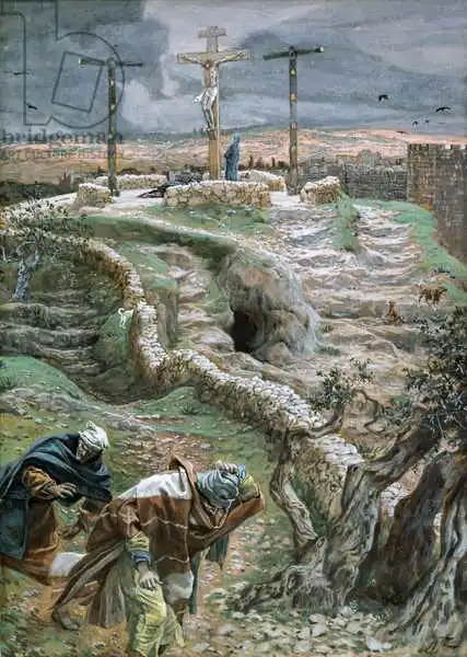 Tissot, James Joseph: Jesus allein am Kreuz, Illustration für Das Leben Christi, ca. 1884-96