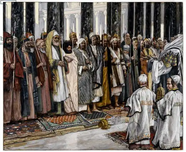 Tissot, James Joseph: Die Tests der Freier der heiligen Jungfrau, Illustration für das Leben Christi, ca. 1886-94