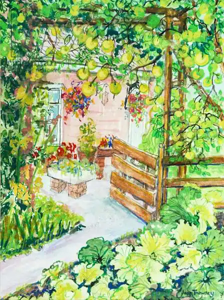 Thewsey, Joa: Rabarbaro e mele, Red Cottage Studios Suffolk