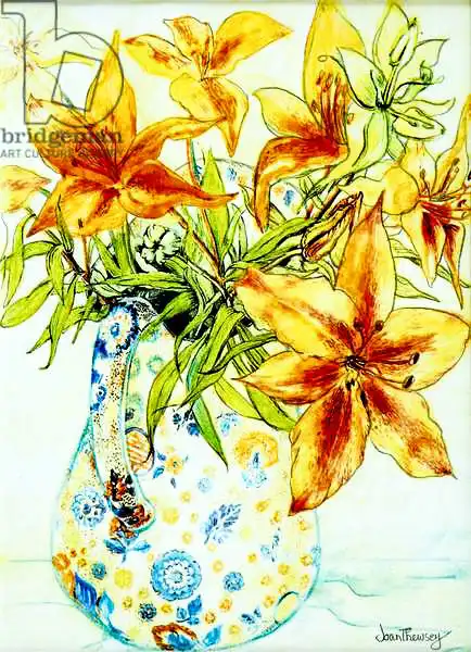 Thewsey, Joa: Lys orange dans un vase japonais