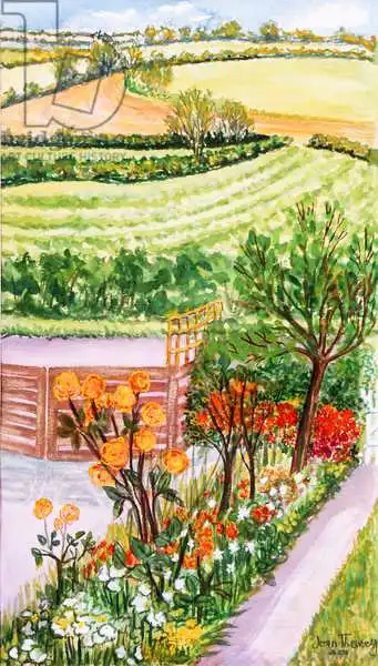 Thewsey, Joa: The Cottage Garden and View Beyond, 2000.