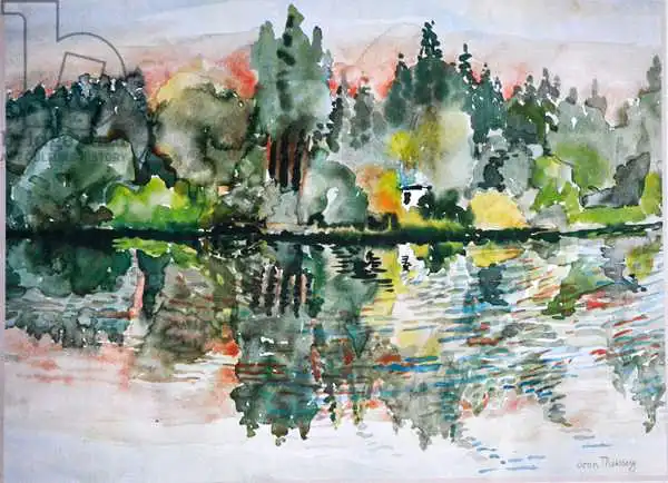 Thewsey, Joa: Lake at Sunset, Bremes les Ardres