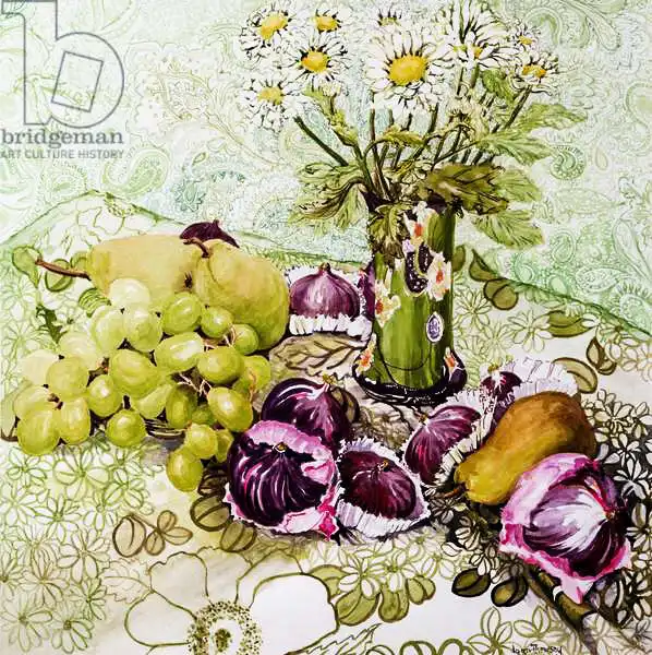 Thewsey, Joa: Figues, raisins et poires avec marguerites