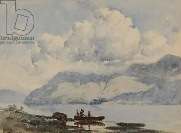 Blacklock, William James: Lake with Boat and Figures, 1840-58